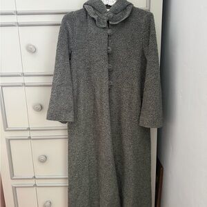 Christy Dawn Gray hooded Long Coat nwot